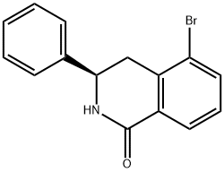 (R)-5-Bromo-3-phenyl-3,4-dihydroisoquinolin-1(2H)-one 结构式