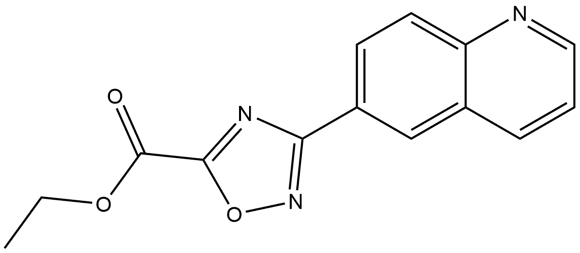 3-(6-喹啉基)-1,2,4-噁二唑-5-甲酸乙酯, 1408487-81-9, 结构式