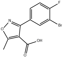 1408652-31-2 3-(3-溴-4-氟苯基)-5-甲基-1,2-噁唑-4-羧酸