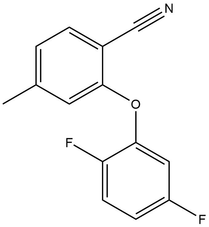 2-(2,5-Difluorophenoxy)-4-methylbenzonitrile 化学構造式