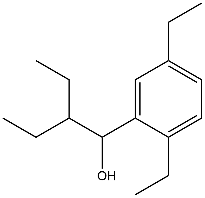 2,5-Diethyl-α-(1-ethylpropyl)benzenemethanol Structure