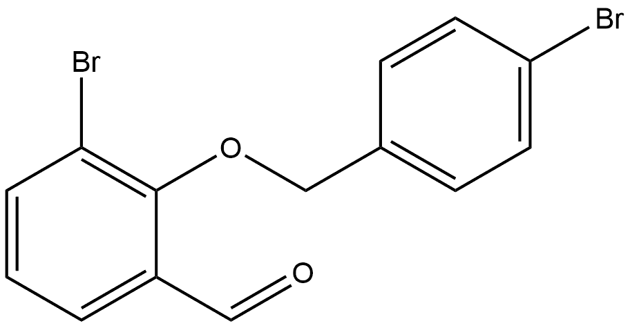 3-Bromo-2-[(4-bromophenyl)methoxy]benzaldehyde Structure