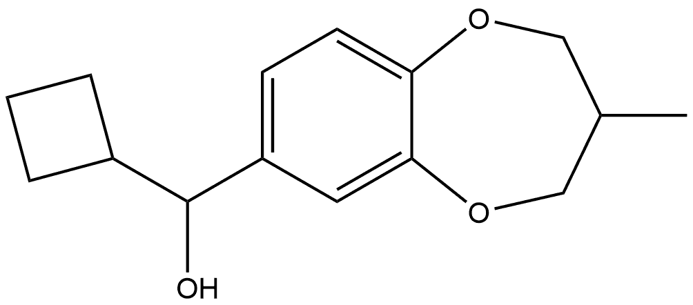 α-Cyclobutyl-3,4-dihydro-3-methyl-2H-1,5-benzodioxepin-7-methanol Structure