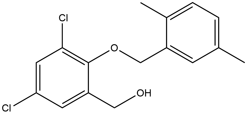 3,5-Dichloro-2-[(2,5-dimethylphenyl)methoxy]benzenemethanol Structure