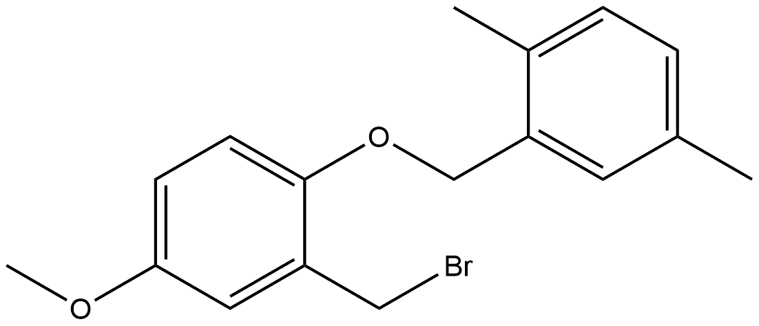 Benzene, 2-(bromomethyl)-1-[(2,5-dimethylphenyl)methoxy]-4-methoxy- 结构式