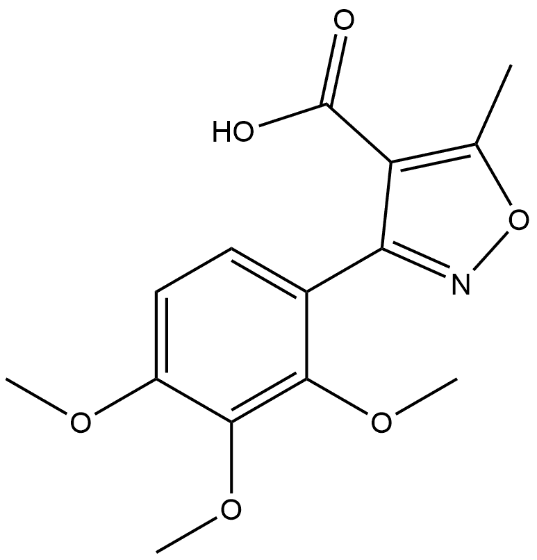 5-Methyl-3-(2,3,4-trimethoxyphenyl)isoxazole-4-carboxylic Acid 化学構造式