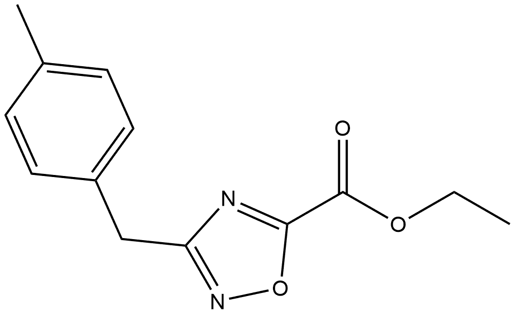 3-(4-甲基苄基)-1,2,4-噁二唑-5-甲酸乙酯,1409829-02-2,结构式