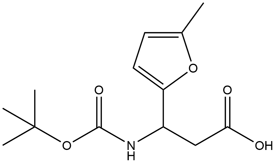 3-((tert-butoxycarbonyl)amino)-3-(5-ethylfuran-2-yl)propanoic acid 结构式