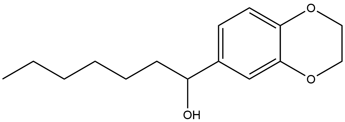 α-Hexyl-2,3-dihydro-1,4-benzodioxin-6-methanol Structure