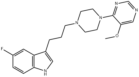 1H-Indole, 5-fluoro-3-[3-[4-(5-methoxy-4-pyrimidinyl)-1-piperazinyl]propyl]- Structure