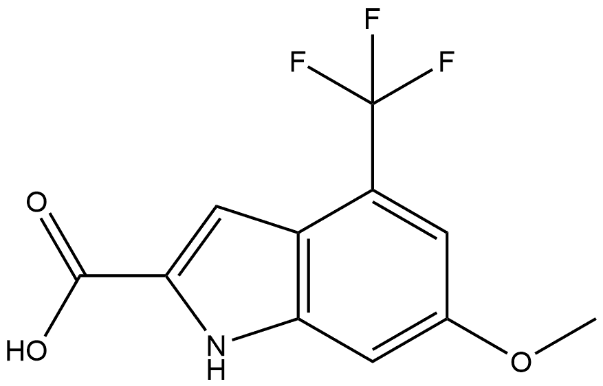 6-Methoxy-4-(trifluoromethyl)indole-2-carboxylic Acid Structure