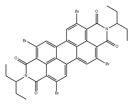 Anthra[2,1,9-def:6,5,10-d'e'f']diisoquinoline-1,3,8,10(2H,9H)-tetrone, 4,7,11,14-tetrabromo-2,9-bis(1-ethylpropyl)- Structure