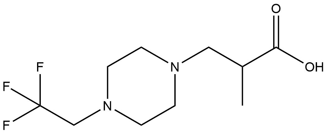 2-methyl-3-[4-(2,2,2-trifluoroethyl)piperazin-1-yl]propanoic acid Structure