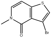 Thieno[3,2-c]pyridin-4(5H)-one, 3-bromo-5-methyl- 化学構造式