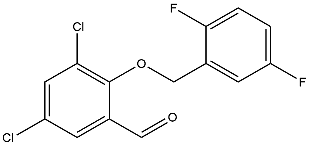 3,5-Dichloro-2-[(2,5-difluorophenyl)methoxy]benzaldehyde Struktur