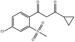 1,3-Propanedione, 1-[4-chloro-2-(methylsulfonyl)phenyl]-3-cyclopropyl- Structure