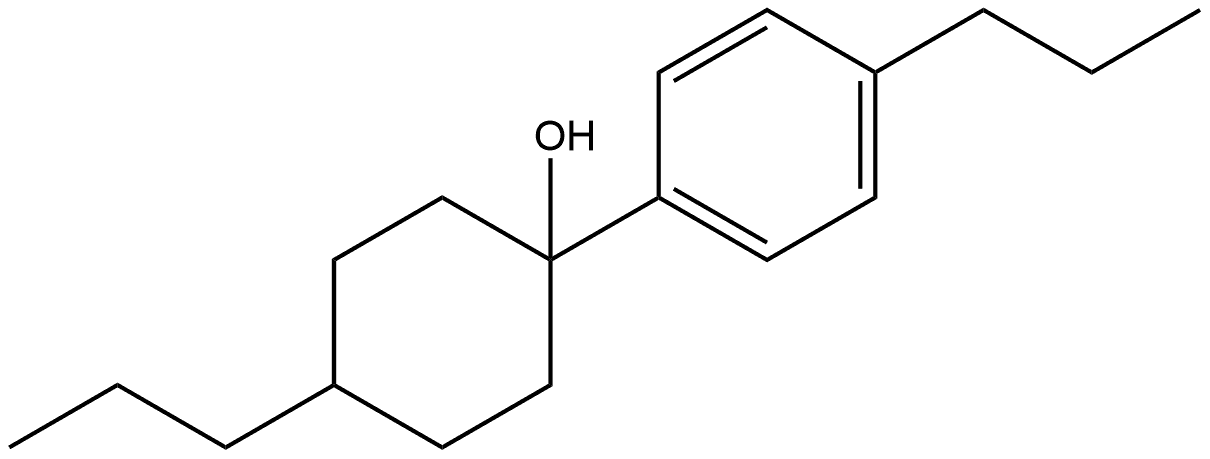 4-Propyl-1-(4-propylphenyl)cyclohexanol Structure