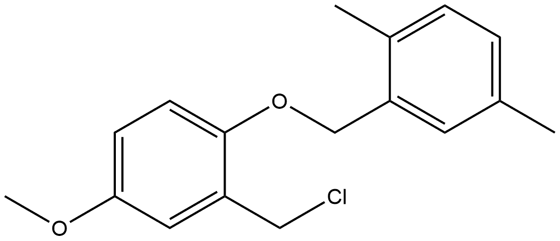 Benzene, 2-(chloromethyl)-1-[(2,5-dimethylphenyl)methoxy]-4-methoxy- Struktur