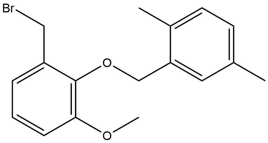 1-(Bromomethyl)-2-[(2,5-dimethylphenyl)methoxy]-3-methoxybenzene,1411401-99-4,结构式