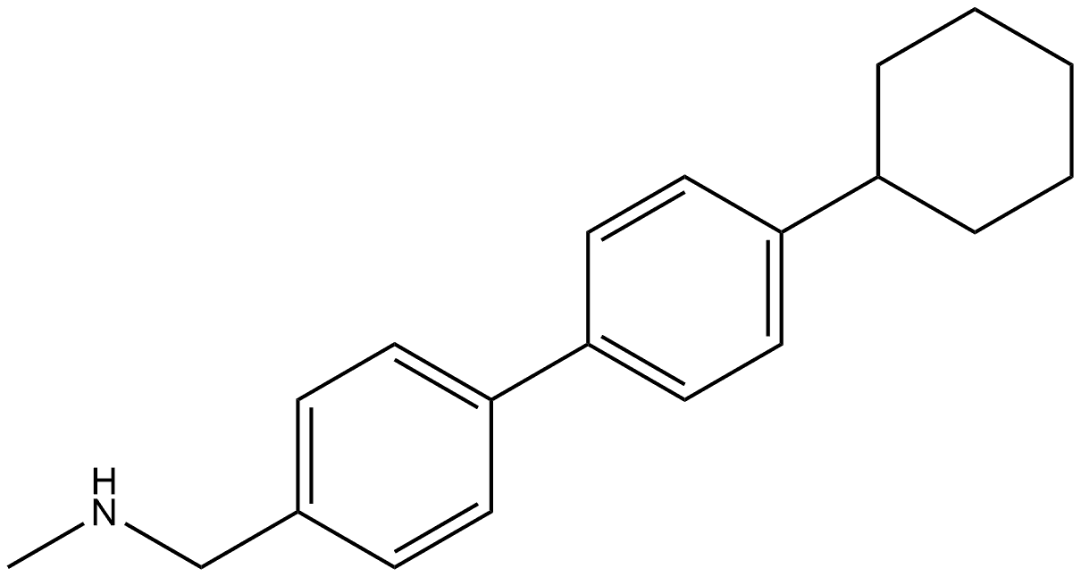 4'-Cyclohexyl-N-methyl[1,1'-biphenyl]-4-methanamine Structure