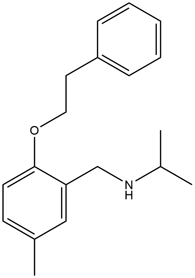 5-Methyl-N-(1-methylethyl)-2-(2-phenylethoxy)benzenemethanamine,1411537-64-8,结构式