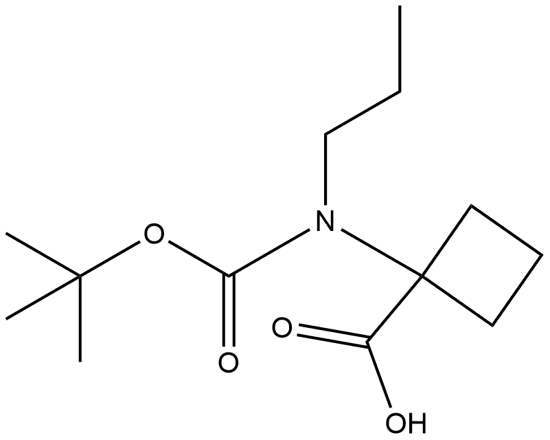 1-[[(1,1-Dimethylethoxy)carbonyl]propylamino]cyclobutanecarboxylic acid 结构式