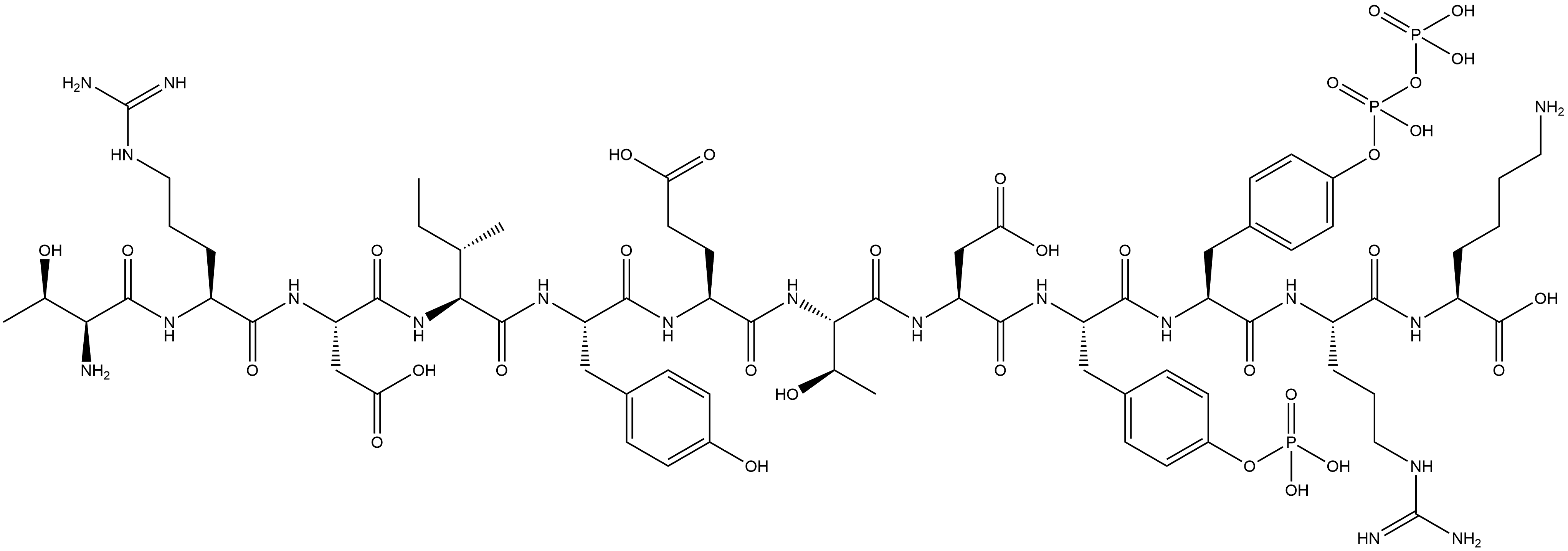 [pTyr1146][pTyr1150][pTyr1151]Insulin Receptor 1142-1153 Structure