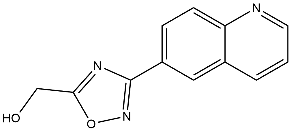 3-(6-喹啉基)-1,2,4-噁二唑-5-基]甲醇,1412423-81-4,结构式