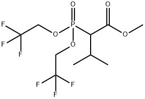 Butanoic acid, 2-[bis(2,2,2-trifluoroethoxy)phosphinyl]-3-methyl-, methyl ester Struktur