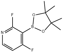 Pyridine, 2,4-difluoro-3-(4,4,5,5-tetramethyl-1,3,2-dioxaborolan-2-yl)- Structure