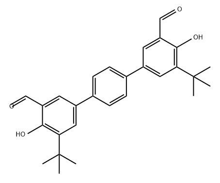 [1,1':4',1''-Terphenyl]-3,3''-dicarboxaldehyde, 5,5''-bis(1,1-dimethylethyl)-4,4''-dihydroxy- Structure