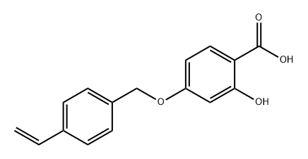 4-(4-乙烯基苯基)甲氧基-2-羟基苯甲酸, 1412938-00-1, 结构式