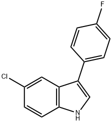 5-Chloro-3-(4-fluorophenyl)-1H-indole 化学構造式