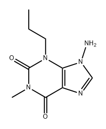 1H-Purine-2,6-dione, 9-amino-3,9-dihydro-1-methyl-3-propyl-,141357-40-6,结构式