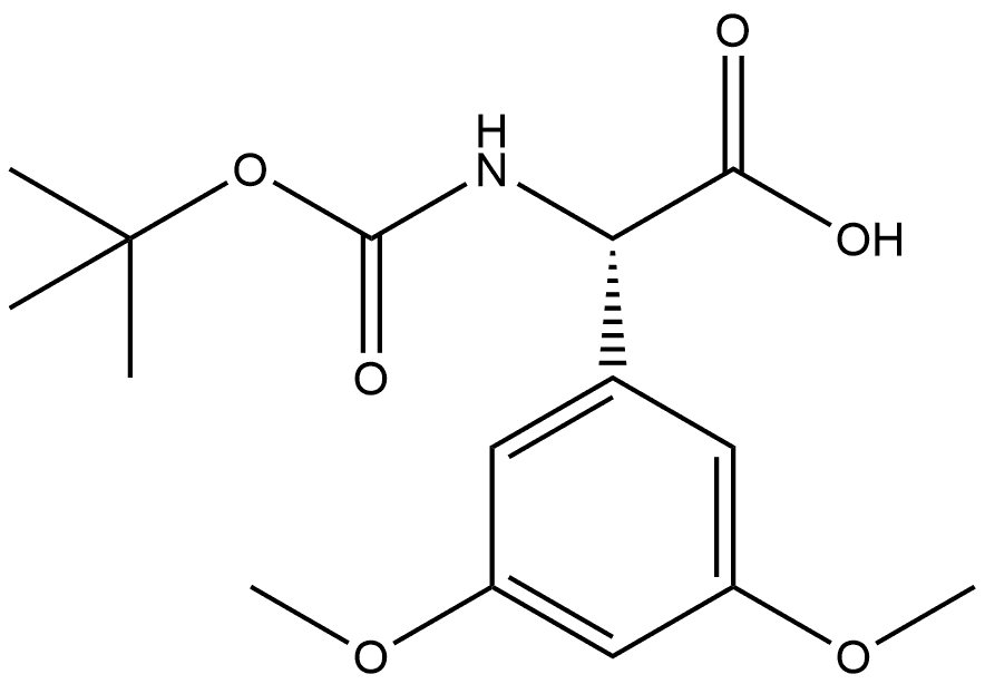 (S)-a-(Boc-amino)-3,5-dimethoxybenzeneacetic acid Structure