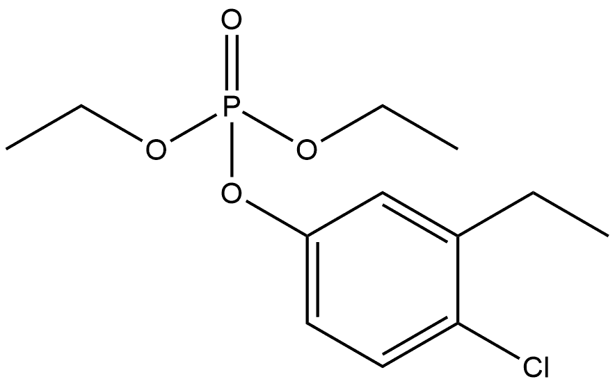 Phosphoric acid, 4-chloro-3-ethylphenyl diethyl ester Structure
