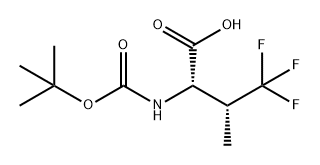 (2S,3R)-2-((叔丁氧基羰基)氨基)-4,4,4-三氟-3-甲基丁酸, 1414348-95-0, 结构式