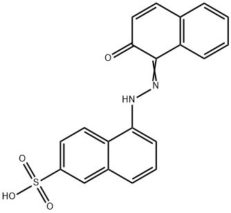 2-Naphthalenesulfonic acid, 5-[2-(2-oxo-1(2H)-naphthalenylidene)hydrazinyl]- 化学構造式