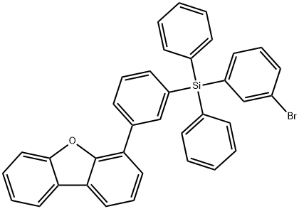 4-[3-[(3-Bromophenyl)diphenylsilyl]phenyl]dibenzofuran 化学構造式