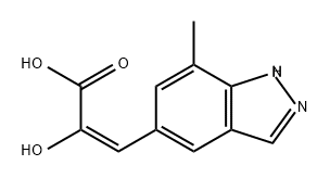 2-Propenoic acid, 2-hydroxy-3-(7-methyl-1H-indazol-5-yl)-, (2E)-,1414976-18-3,结构式