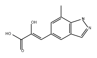 2-Propenoic acid, 2-hydroxy-3-(7-methyl-1H-indazol-5-yl)-, (2Z)- 化学構造式