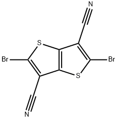 2,5-二溴噻吩并[3,2-B]噻吩-3,6-二腈 结构式