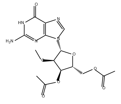 Guanosine, 2'-O-methyl-, 3',5'-diacetate Structure