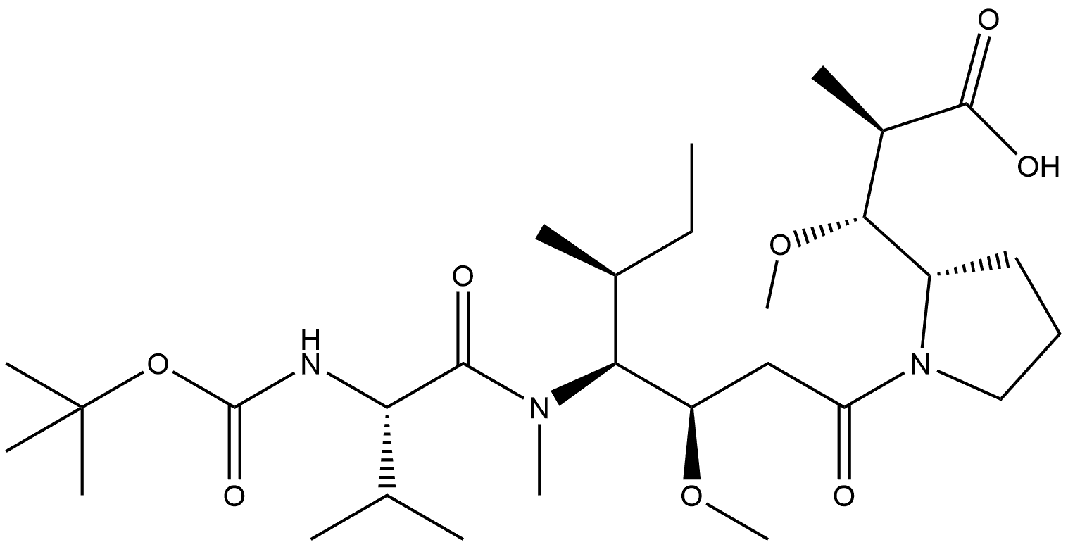 2-Pyrrolidinepropanoic acid, 1-[(3R,4S,5S)-4-[[(2S)-2-[[(1,1-dimethylethoxy)carbonyl]amino]-3-methyl-1-oxobutyl]methylamino]-3-methoxy-5-methyl-1-oxoheptyl]-β-methoxy-α-methyl-, (αR,βR,2S)-