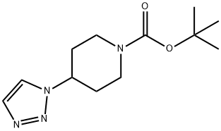 1-Piperidinecarboxylic acid, 4-(1H-1,2,3-triazol-1-yl)-, 1,1-dimethylethyl ester 结构式