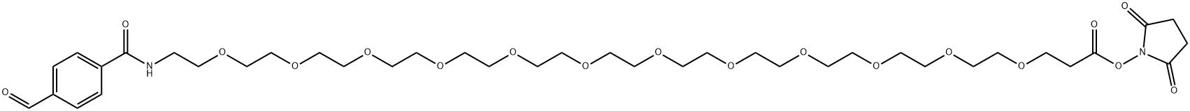 CHO-Ph-PEG12-NHS ester,1415408-68-2,结构式