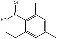 Boronic acid, B-(2-ethyl-4,6-dimethylphenyl)- 化学構造式