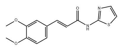 2-Propenamide, 3-(3,4-dimethoxyphenyl)-N-2-thiazolyl-, (2E)- Structure