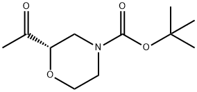 4-Morpholinecarboxylic acid, 2-acetyl-, 1,1-dimethylethyl ester, (2S)- Structure