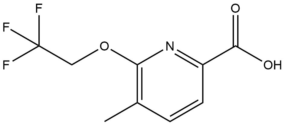 5-Methyl-6-(2,2,2-trifluoroethoxy)-2-pyridinecarboxylic acid 结构式